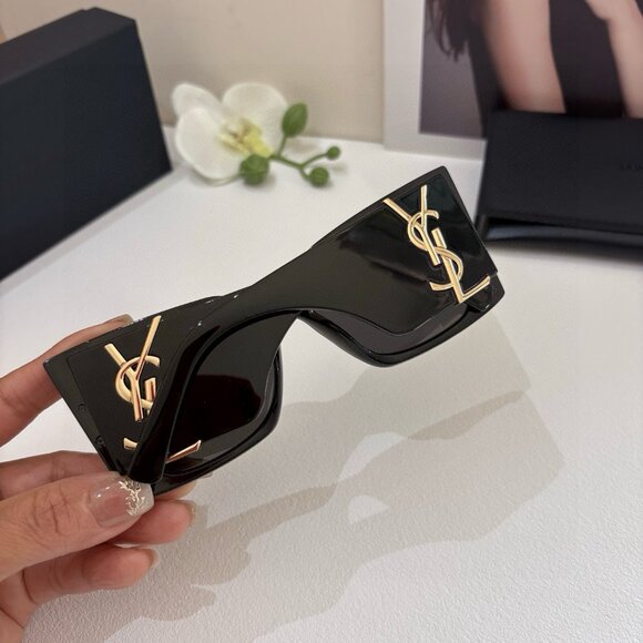 New Saint Laurent SL M119 BLAZE-001 Black Cat Eye Women\'s Sunglasses Fashion